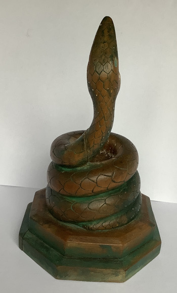 WW2 Featherston Prison camp New Zealand Japanese Prisoner of War carved Kauri snake. The